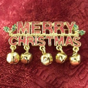 Merry Christmas Jingle Pin/Brooch